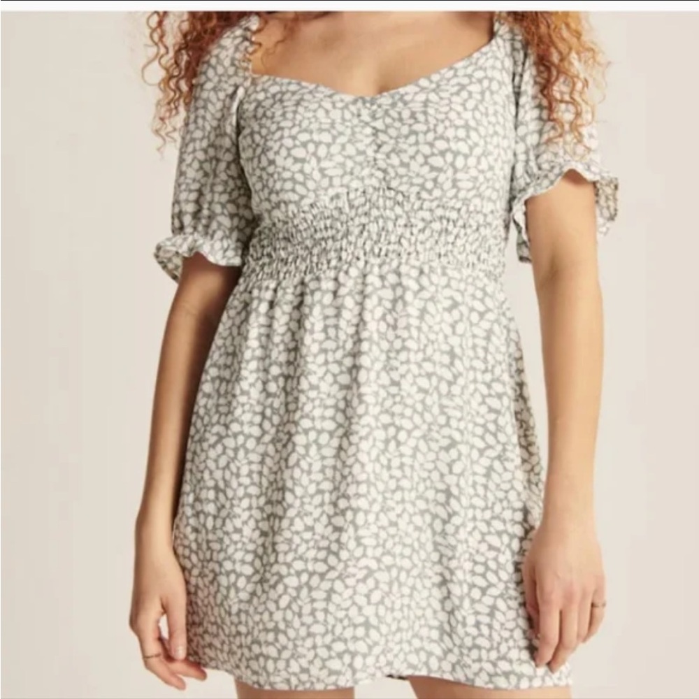 Abercrombie & Fitch Floral White Mini Dress